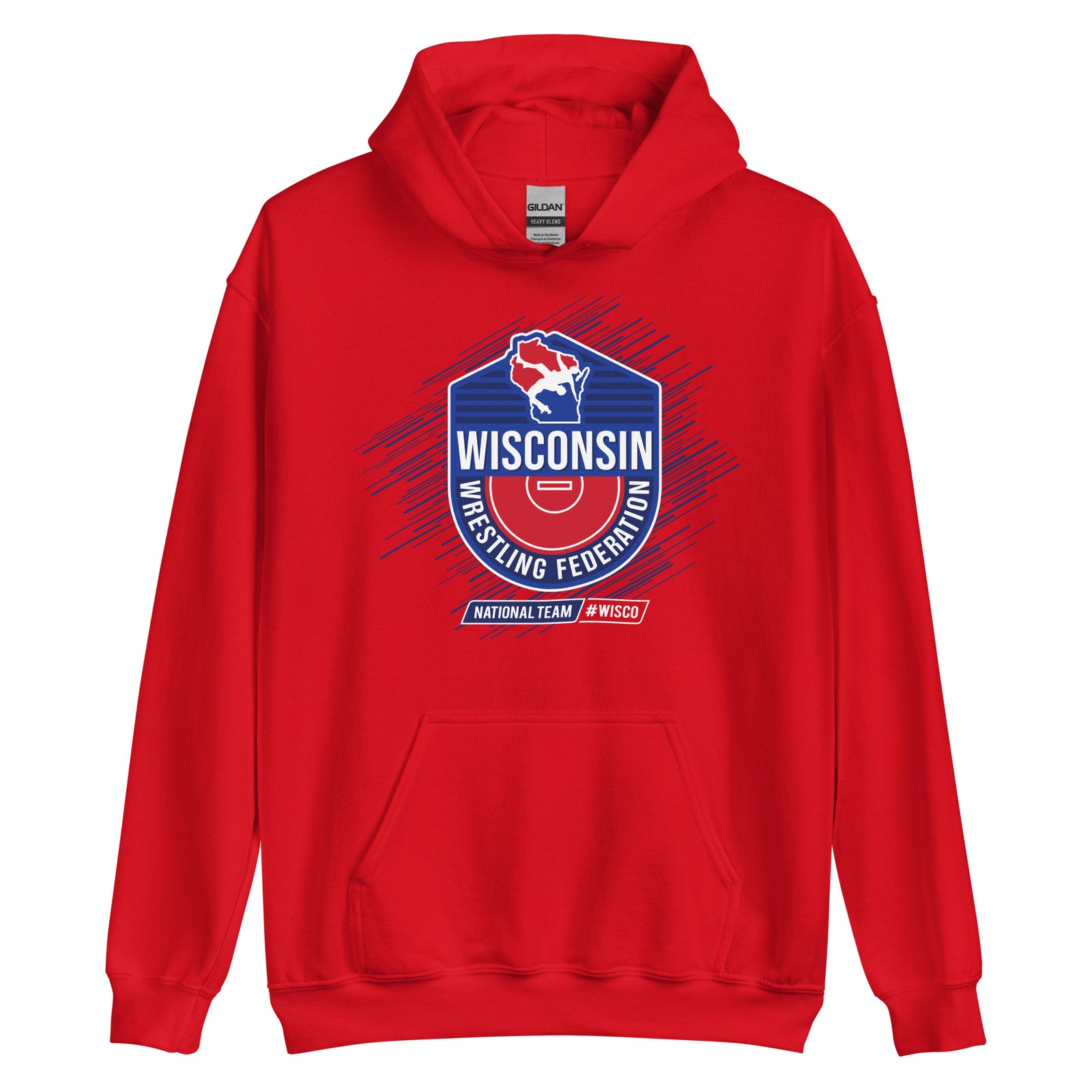 Wisconsin Wrestling Federation Wrestling 2023 WISCO Badge Unisex Heavy Blend Hoodie