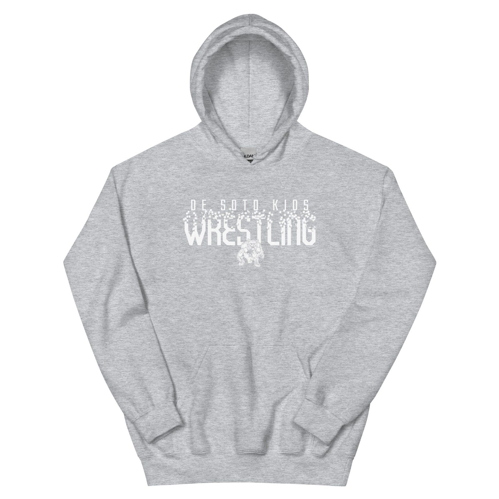 De Soto Kids Wrestling Grey Unisex Heavy Blend Hoodie