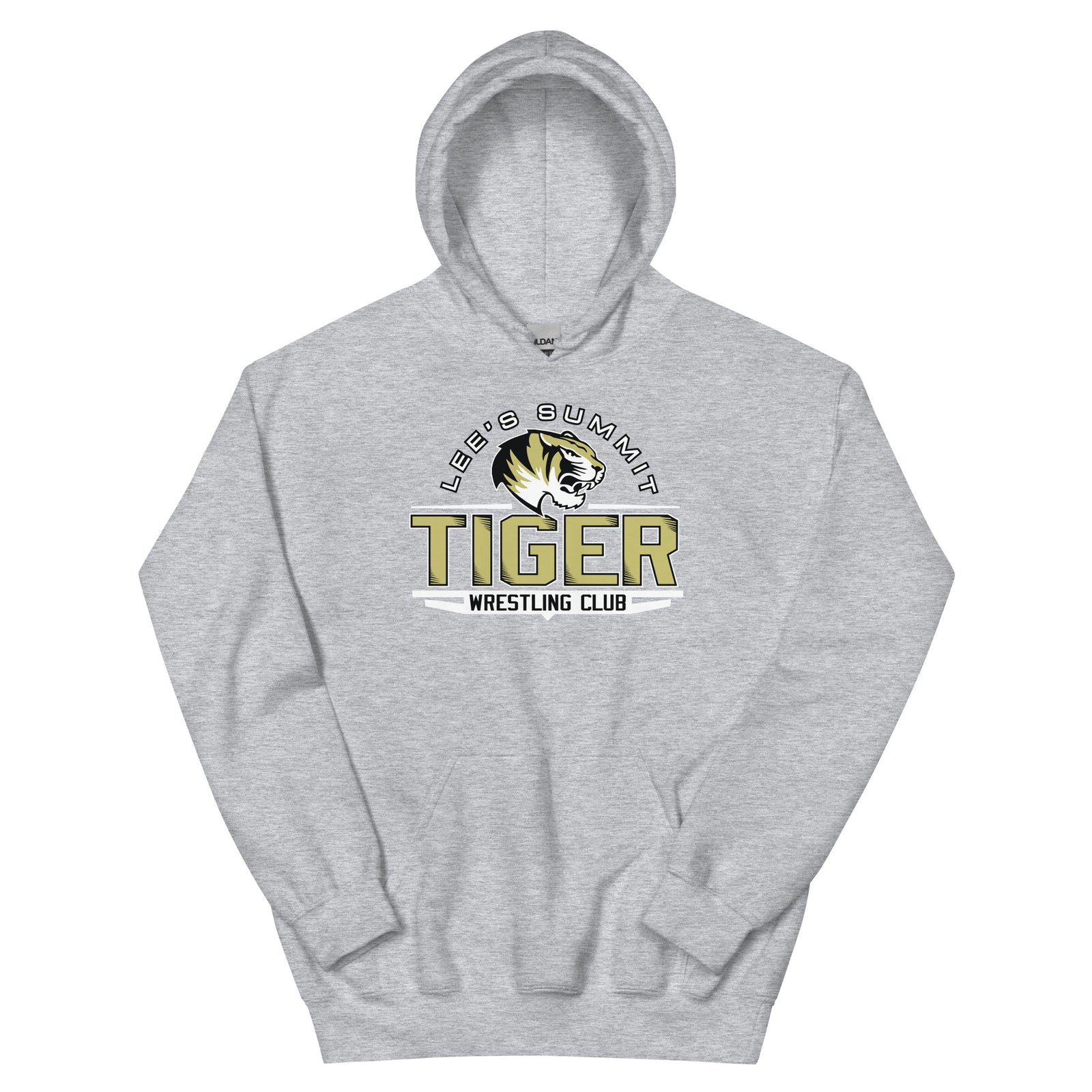 Lees Summit Tiger Wrestling Club Grey Unisex Heavy Blend Hoodie
