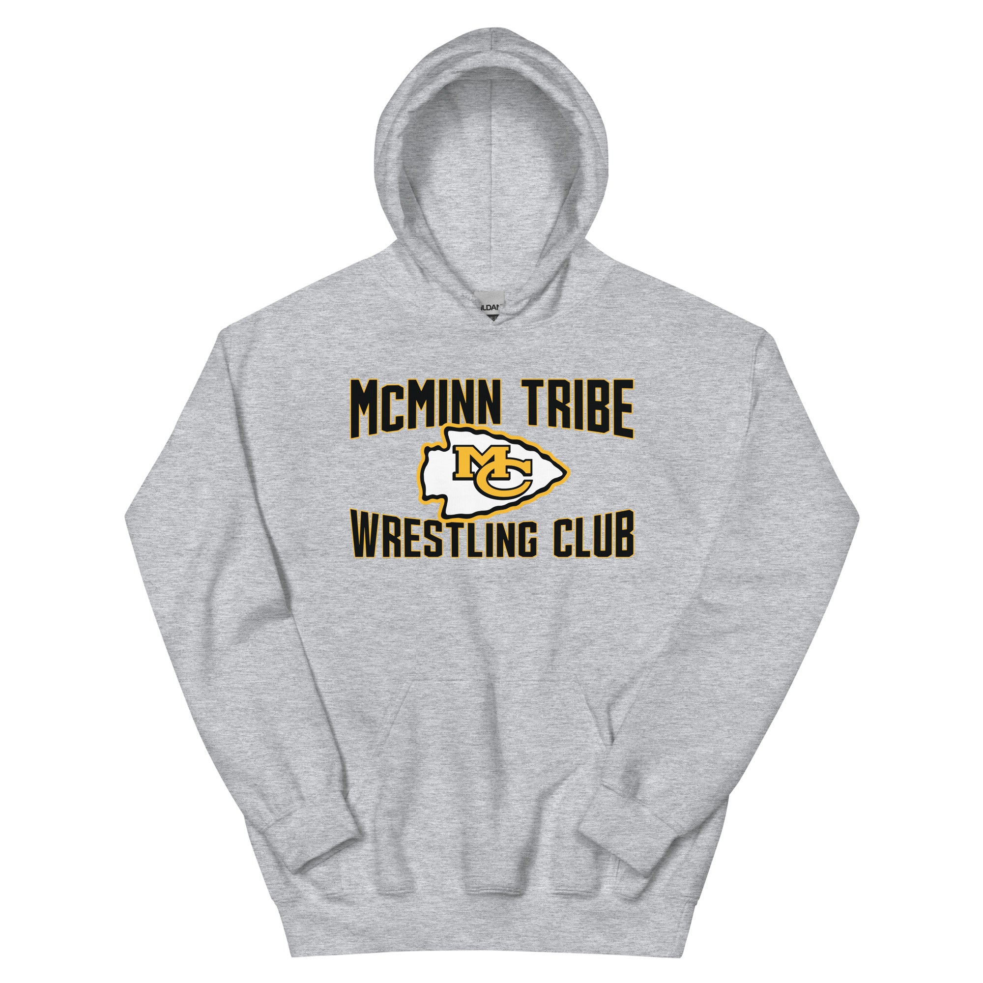 McMinn Tribe Wrestling Club  Grey Unisex Heavy Blend Hoodie