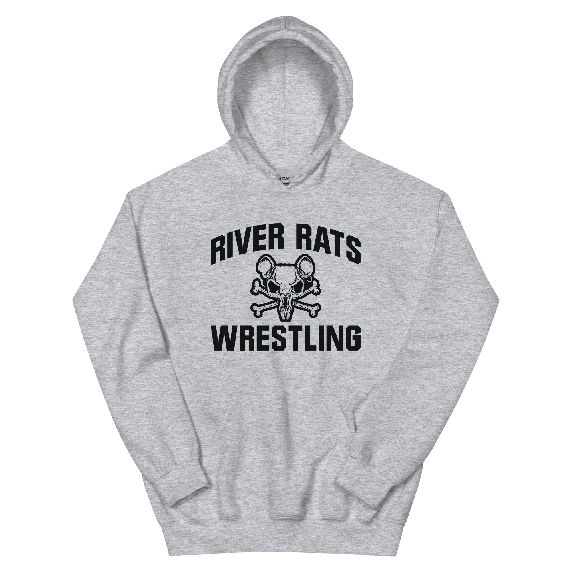 River Rats Wrestling  Grey Unisex Heavy Blend Hoodie