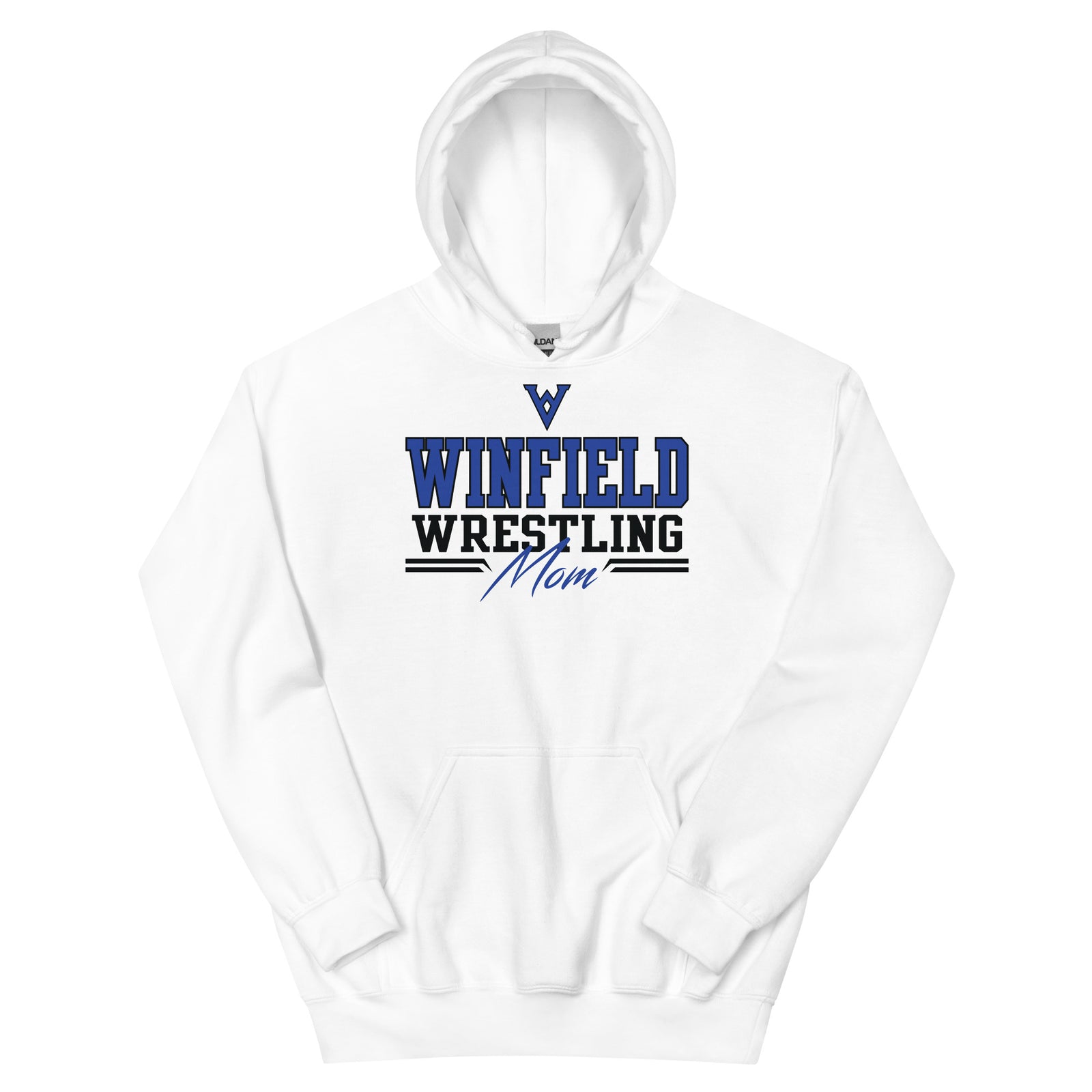Winfield Wrestling Mom White Unisex Hoodie