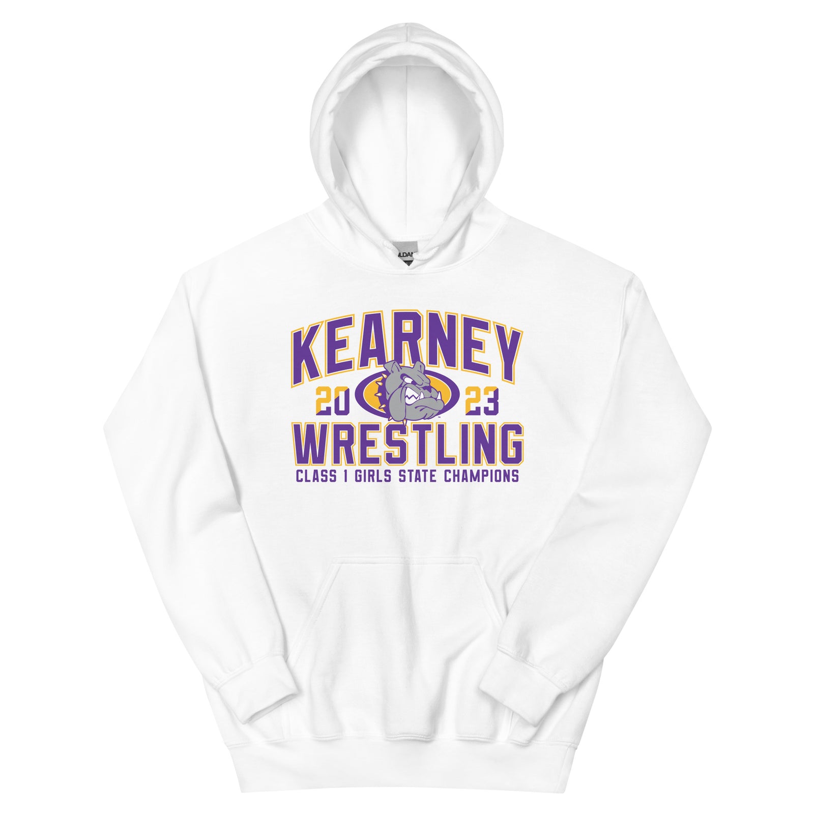 Kearney Wrestling Girls State Champs White Unisex Heavy Blend Hoodie