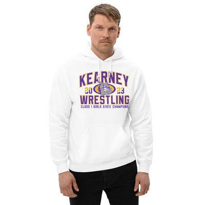 Kearney Wrestling Girls State Champs White Unisex Heavy Blend Hoodie