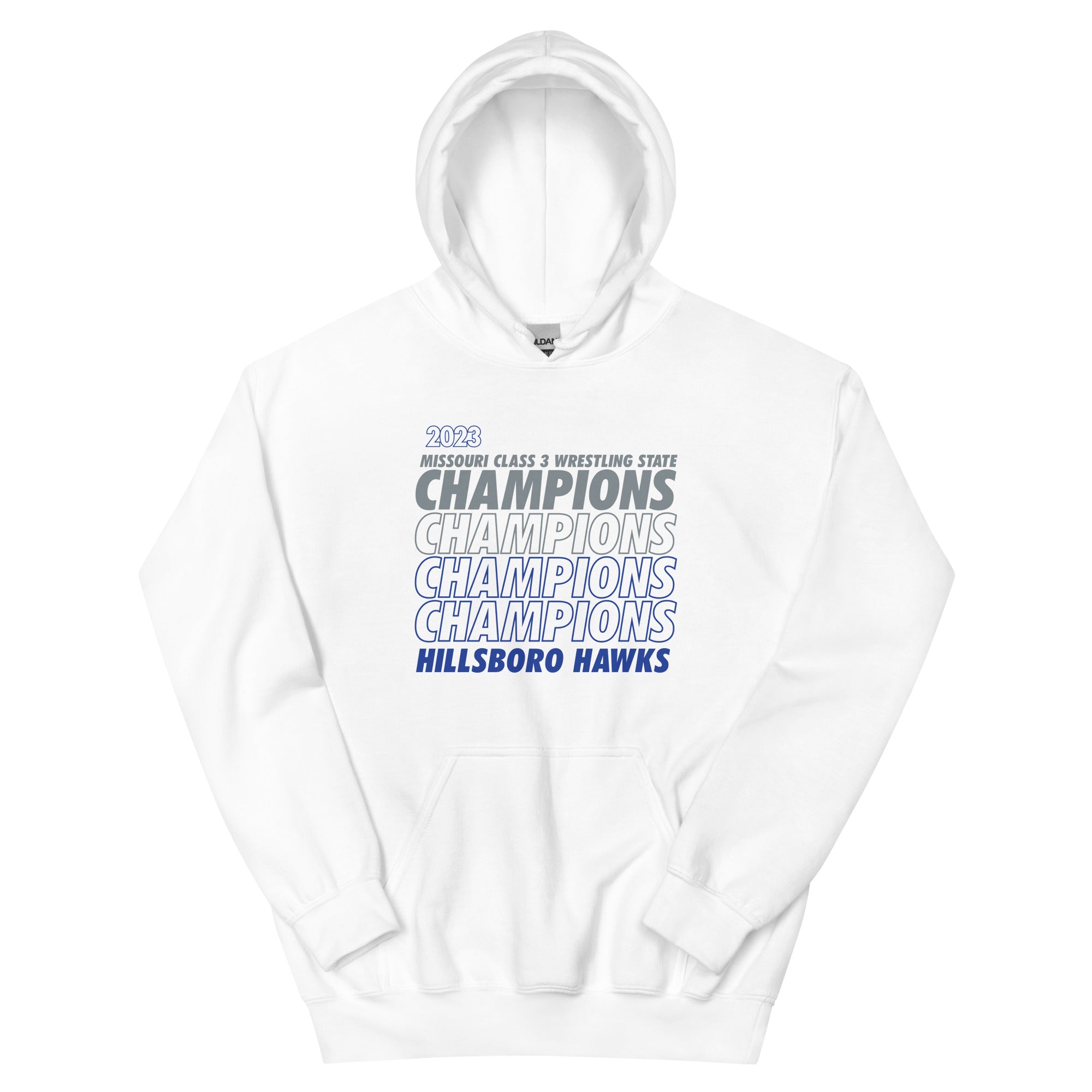 Hillsboro High School  Champions - White  Unisex Heavy Blend Hoodie