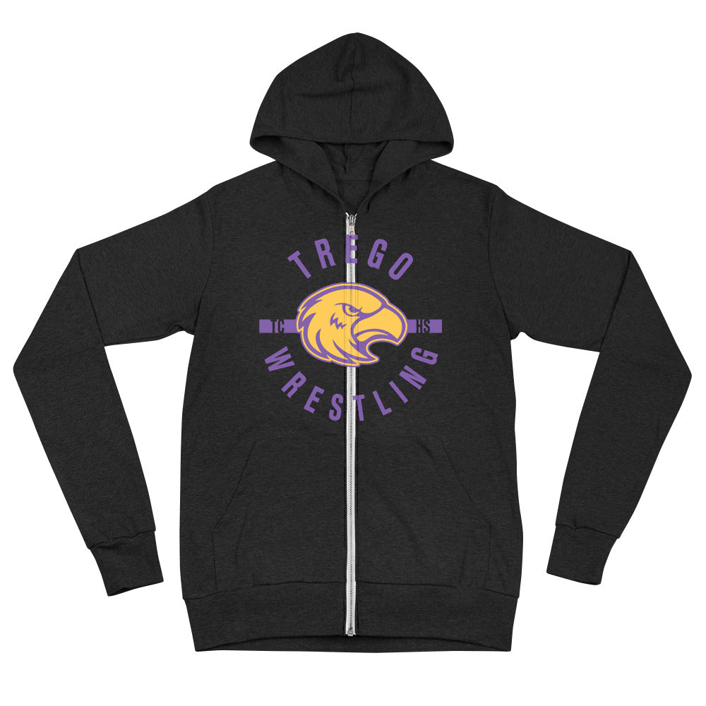 Trego Community High School Wrestling Unisex zip hoodie