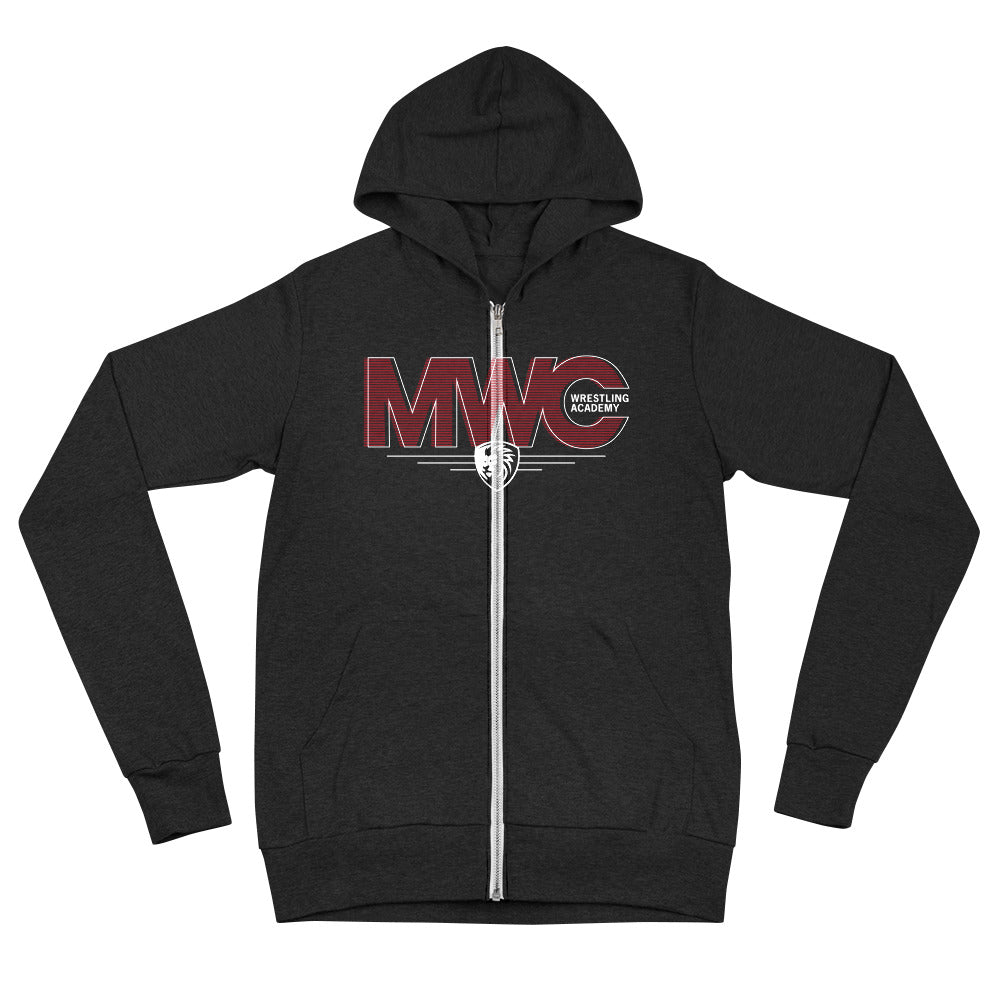 MWC Wrestling Academy 2022 Stripes Unisex zip hoodie