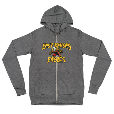 East Kansas Eagles FRONT ONLY Unisex zip hoodie