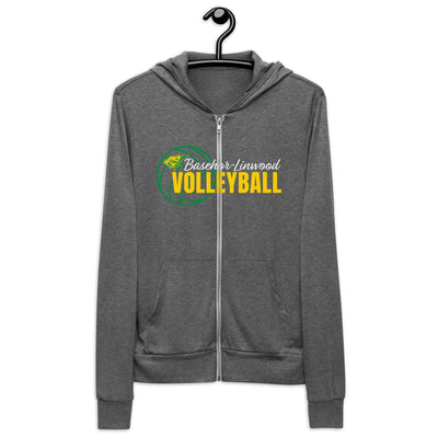 Basehor-Linwood Volleyball (Front Only) Unisex zip hoodie