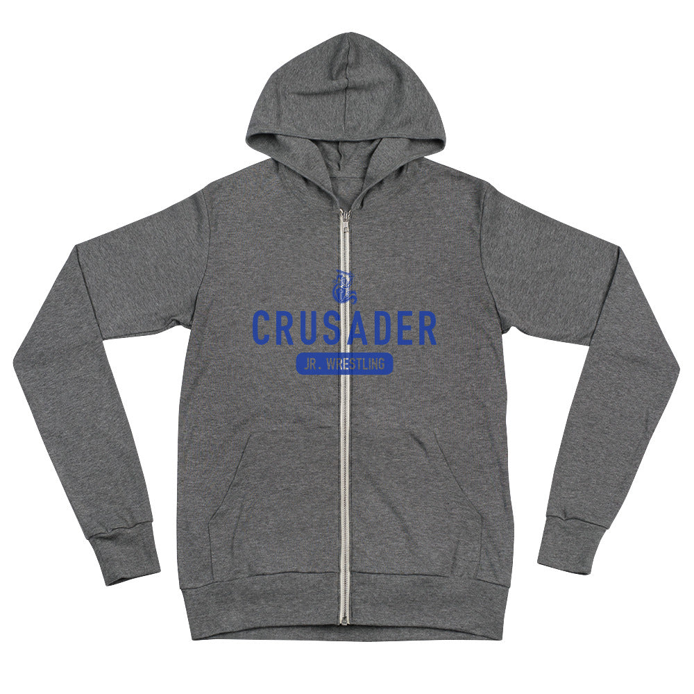 Crusader Jr. Wrestling 2 Unisex zip hoodie