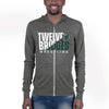 Twelve Bridges Wrestling Grey Unisex Lightweight Zip Hoodie