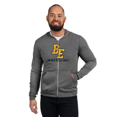 Burlington-Edison HS Wrestling BE Design  Unisex Lightweight Zip Hoodie