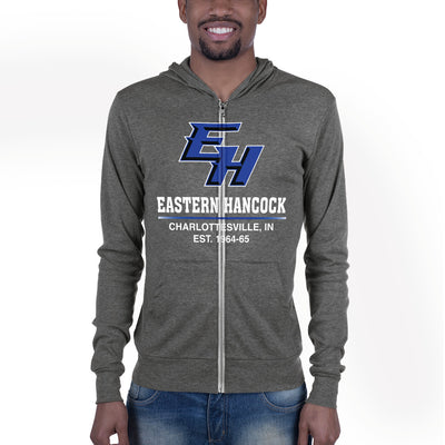 Eastern Hancock MS Track EH  Unisex Lightweight Zip Hoodie