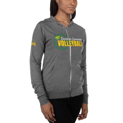 Basehor-Linwood Volleyball (with sleeve) Unisex zip hoodie
