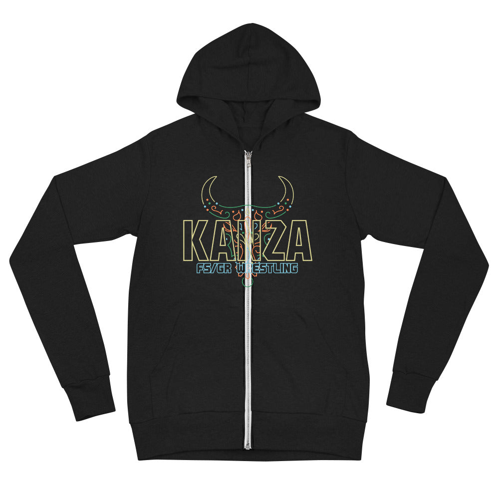 Kanza (Front+Back) Unisex zip hoodie