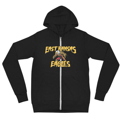 East Kansas Eagles FRONT ONLY Unisex zip hoodie