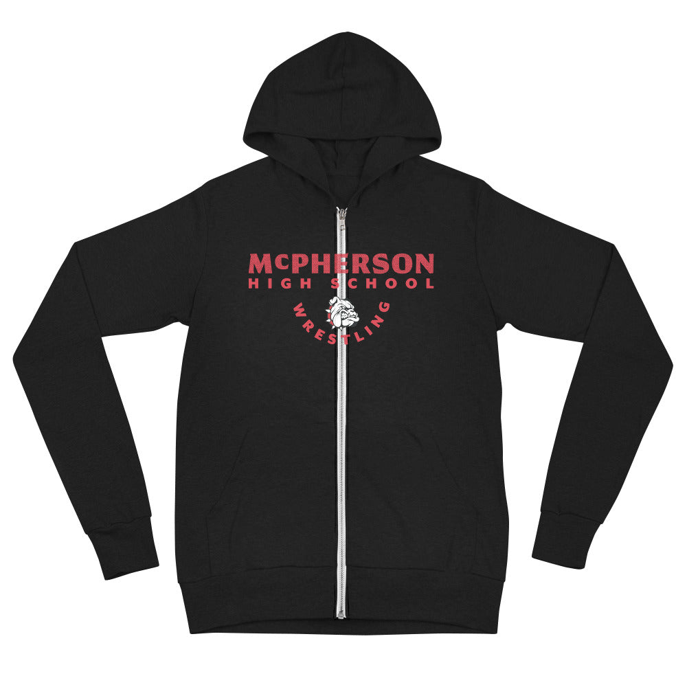 McPherson Wrestling Unisex zip hoodie
