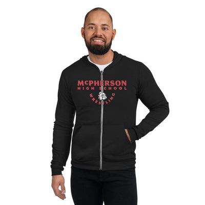 McPherson Wrestling Unisex zip hoodie