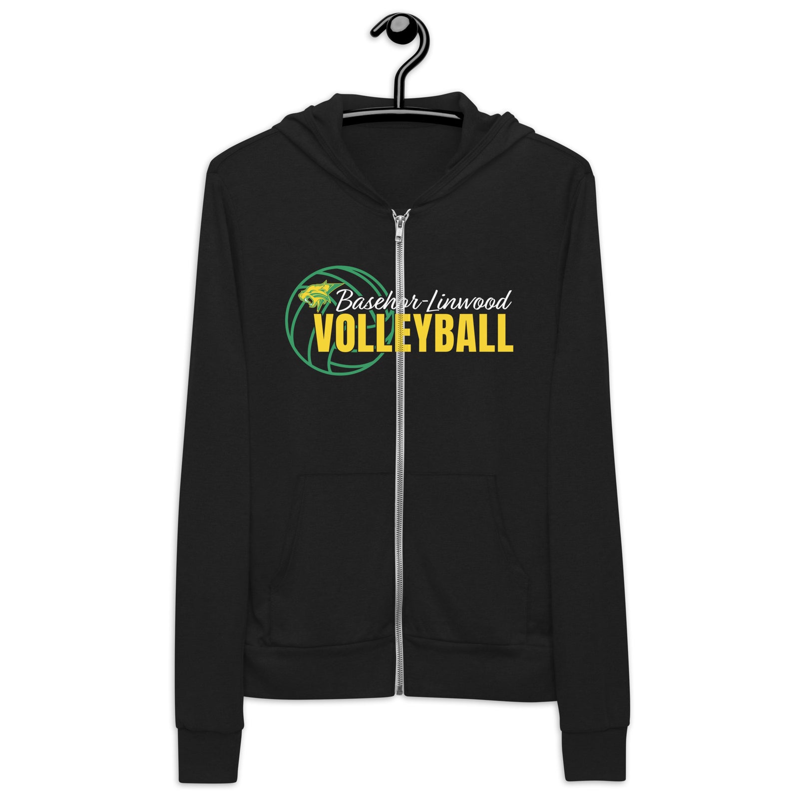 Basehor-Linwood Volleyball (Front Only) Unisex zip hoodie