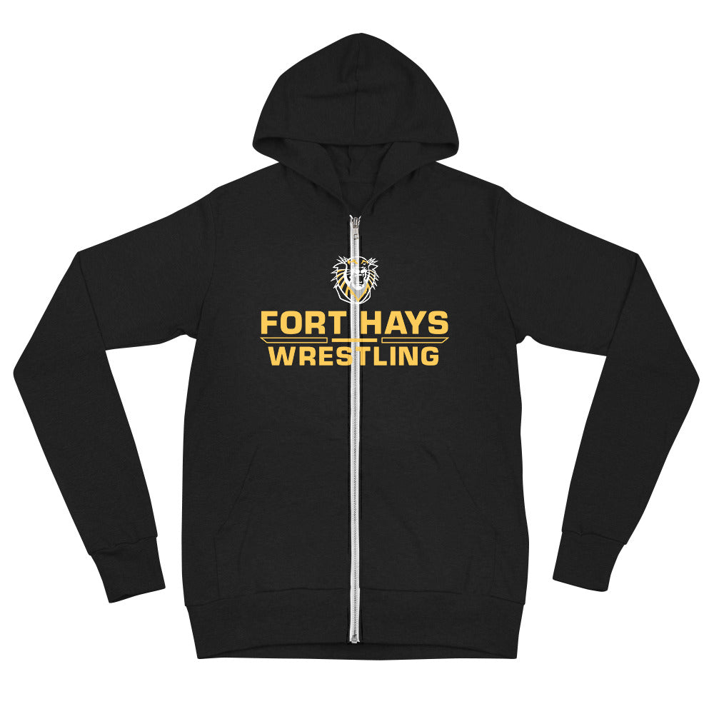 Fort Hays State University Wrestling Unisex zip hoodie