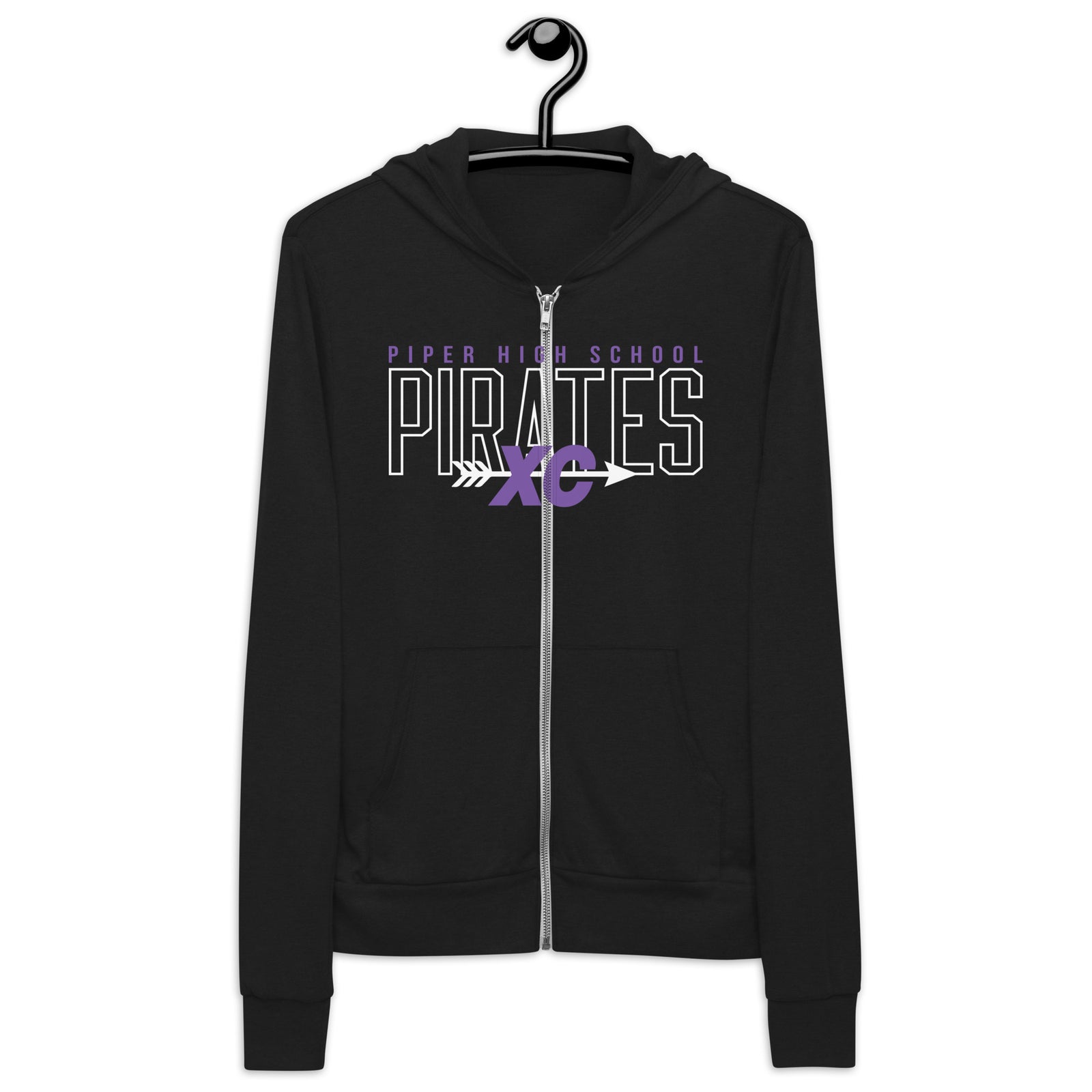 Piper High School Pirates XC Unisex zip hoodie