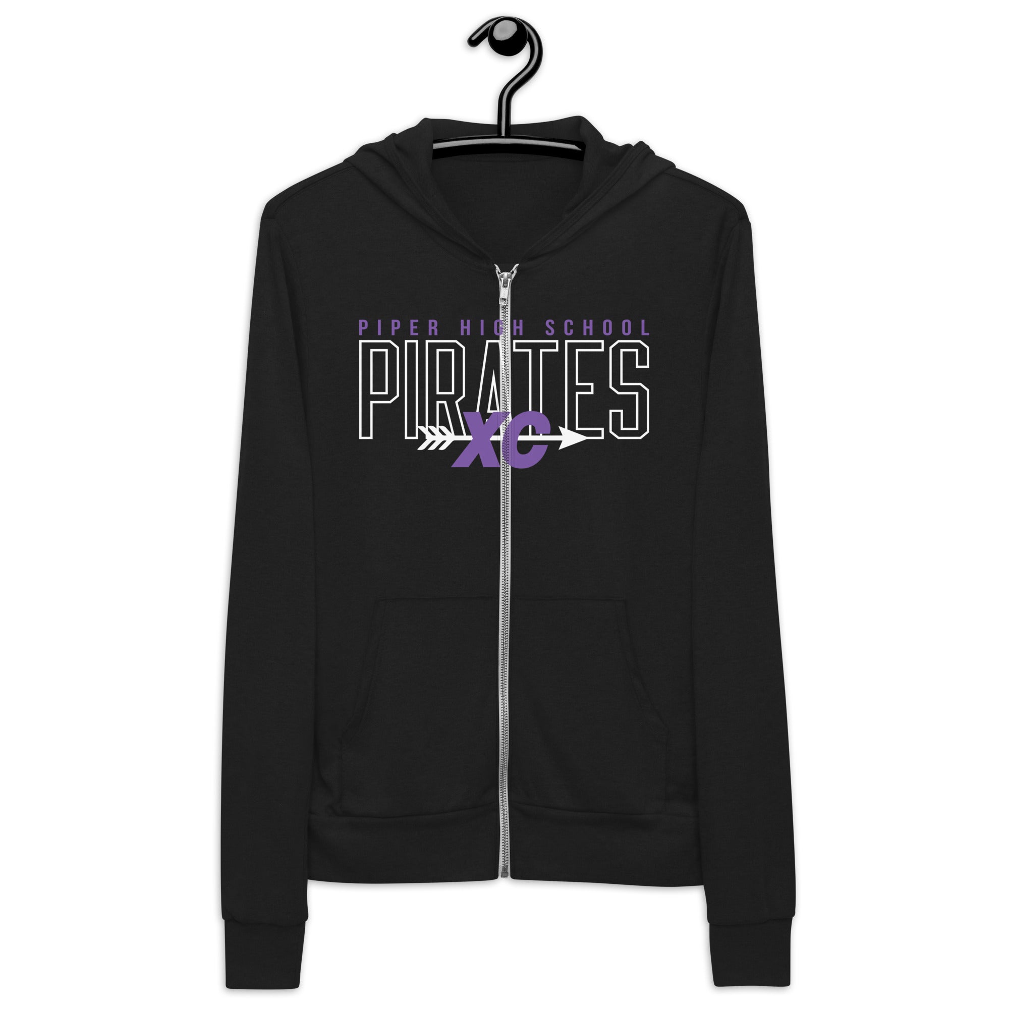 Piper High School Pirates XC Unisex zip hoodie