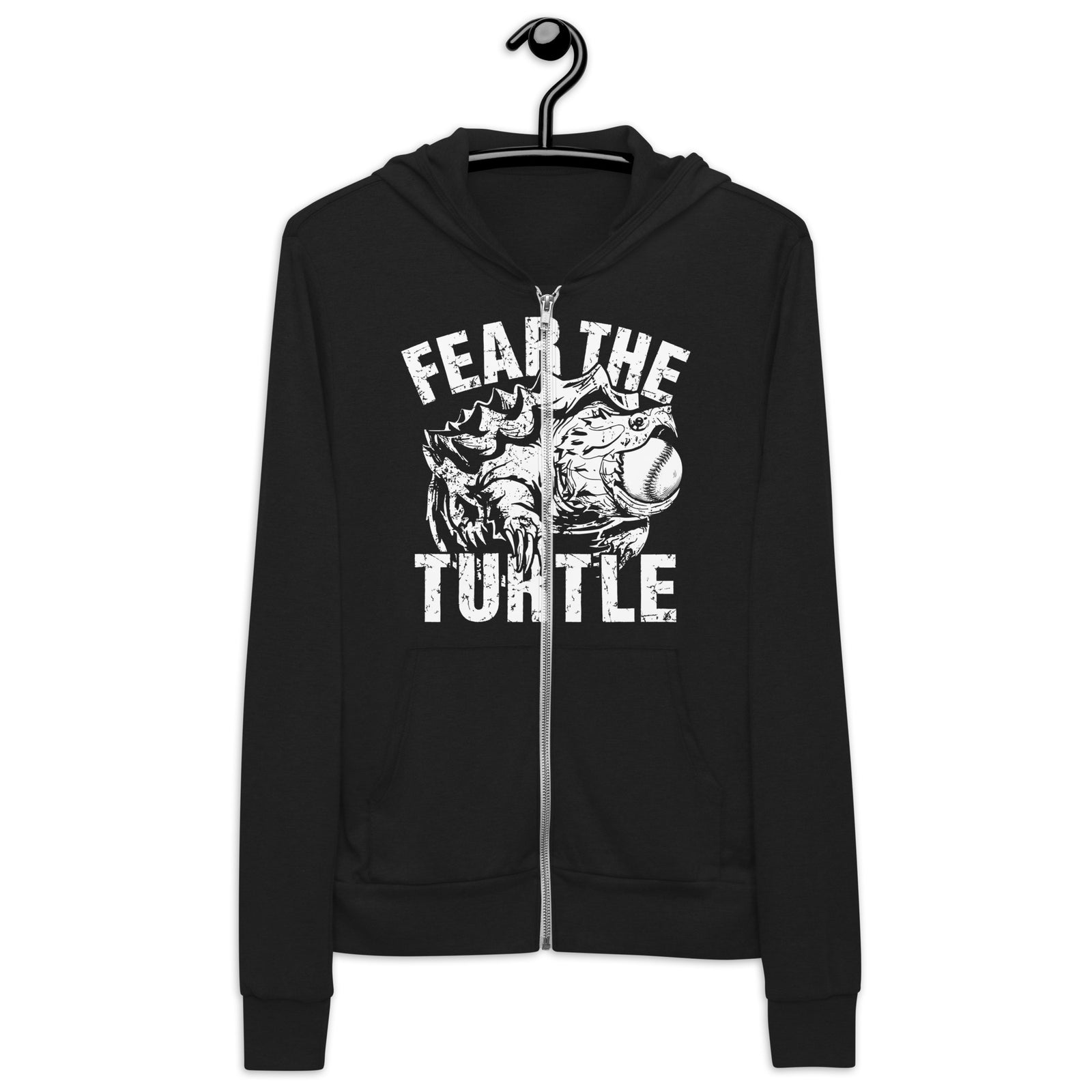 Mudturtle Softball Black Unisex zip hoodie
