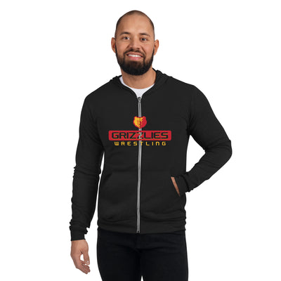 Labette County Wrestling Grizzlies Unisex Lightweight Zip Hoodie