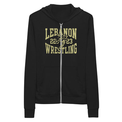 Lebanon Jackets Wrestling Unisex Lightweight Zip Hoodie