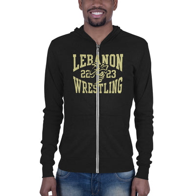 Lebanon Jackets Wrestling Unisex Lightweight Zip Hoodie