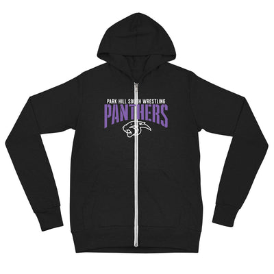 Park Hill South High School Wrestling Panthers Unisex Lightweight Zip Hoodie