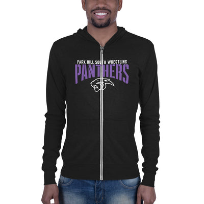 Park Hill South High School Wrestling Panthers Unisex Lightweight Zip Hoodie