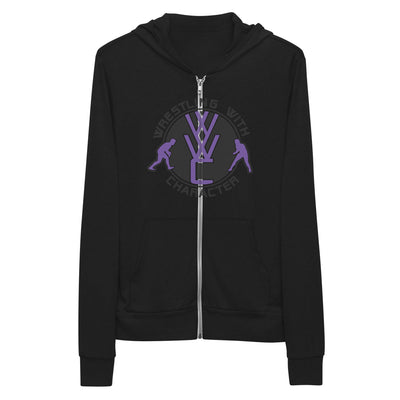 Wrestling With Character  Unisex Lightweight Zip Hoodie