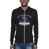 Eastern Hancock MS Track Royals on Black  Unisex Lightweight Zip Hoodie