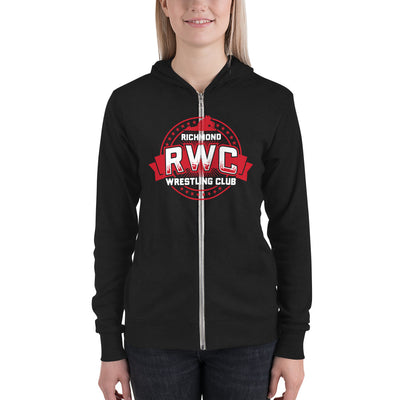 Richmond Wrestling Club Black Unisex Lightweight Zip Hoodie