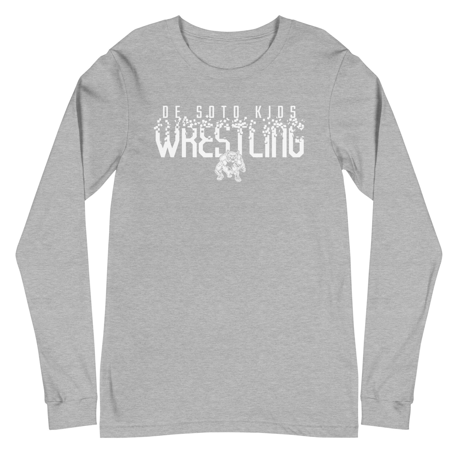 De Soto Kids Wrestling Grey Unisex Long Sleeve Tee