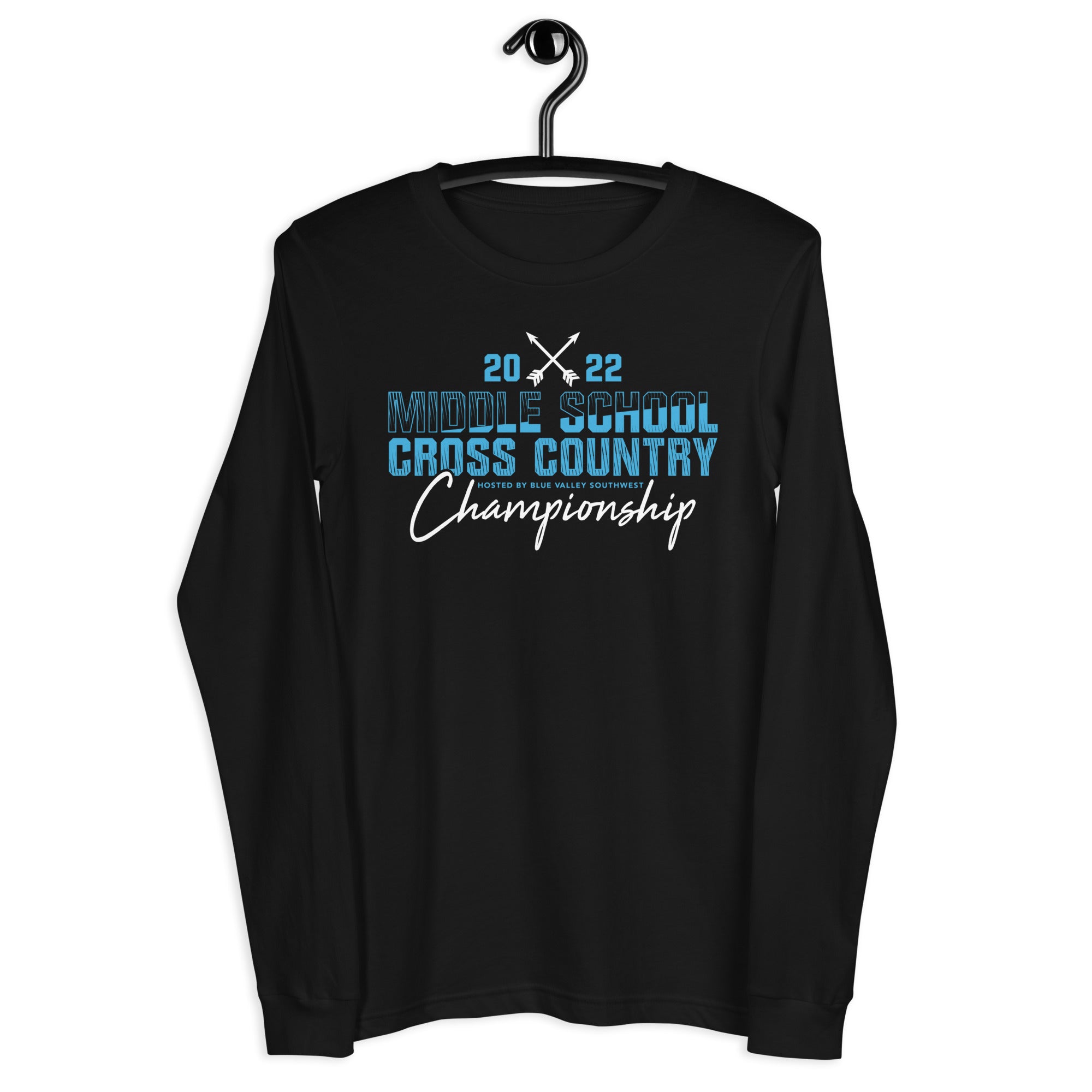 '22 Middle School XC Championship Neon Blue Unisex Long Sleeve Tee