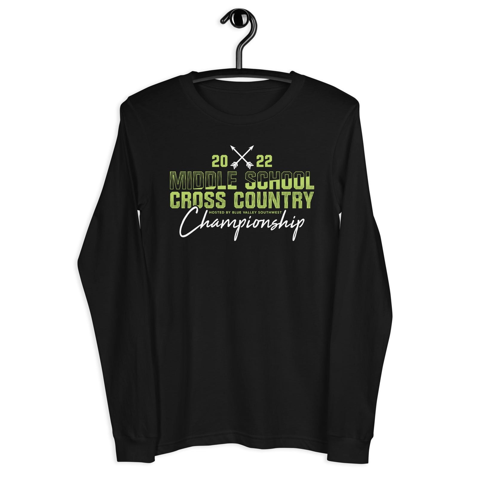 '22 Middle School XC Championship Neon Green Unisex Long Sleeve Tee