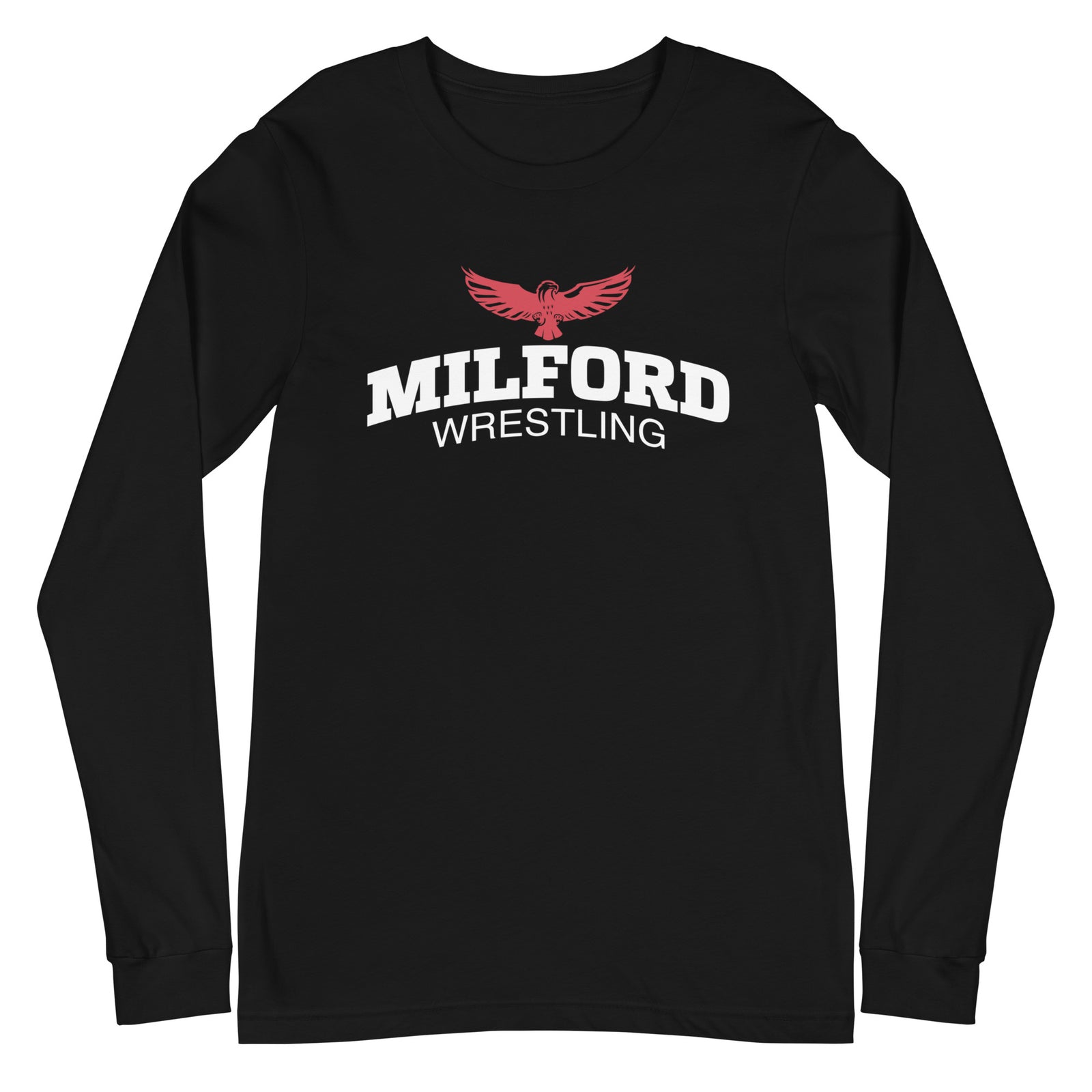 Milford Takedown Club  White Text  Unisex Long Sleeve Tee