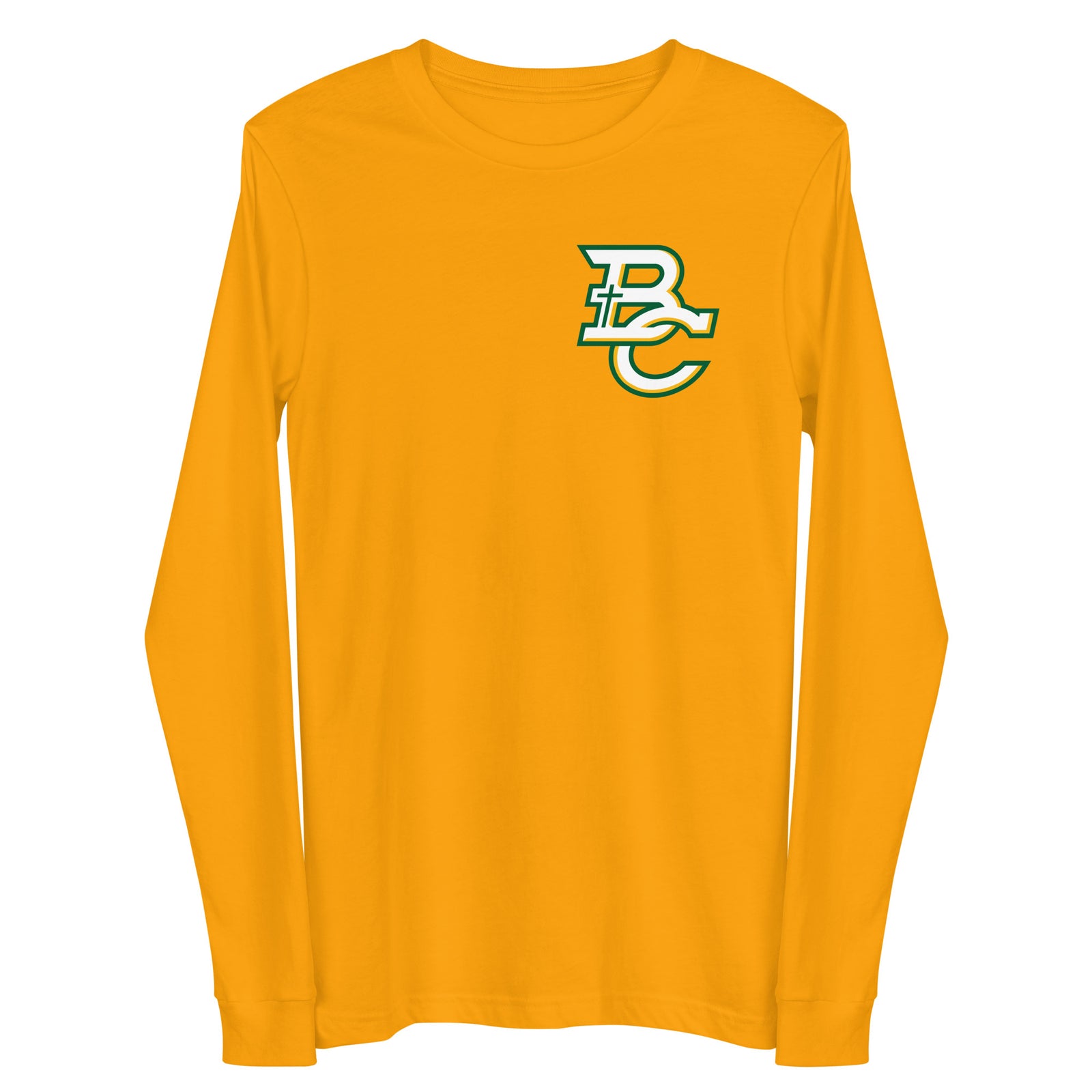 Bishop Carroll Wrestling (with back print) Gold Unisex Long Sleeve Tee