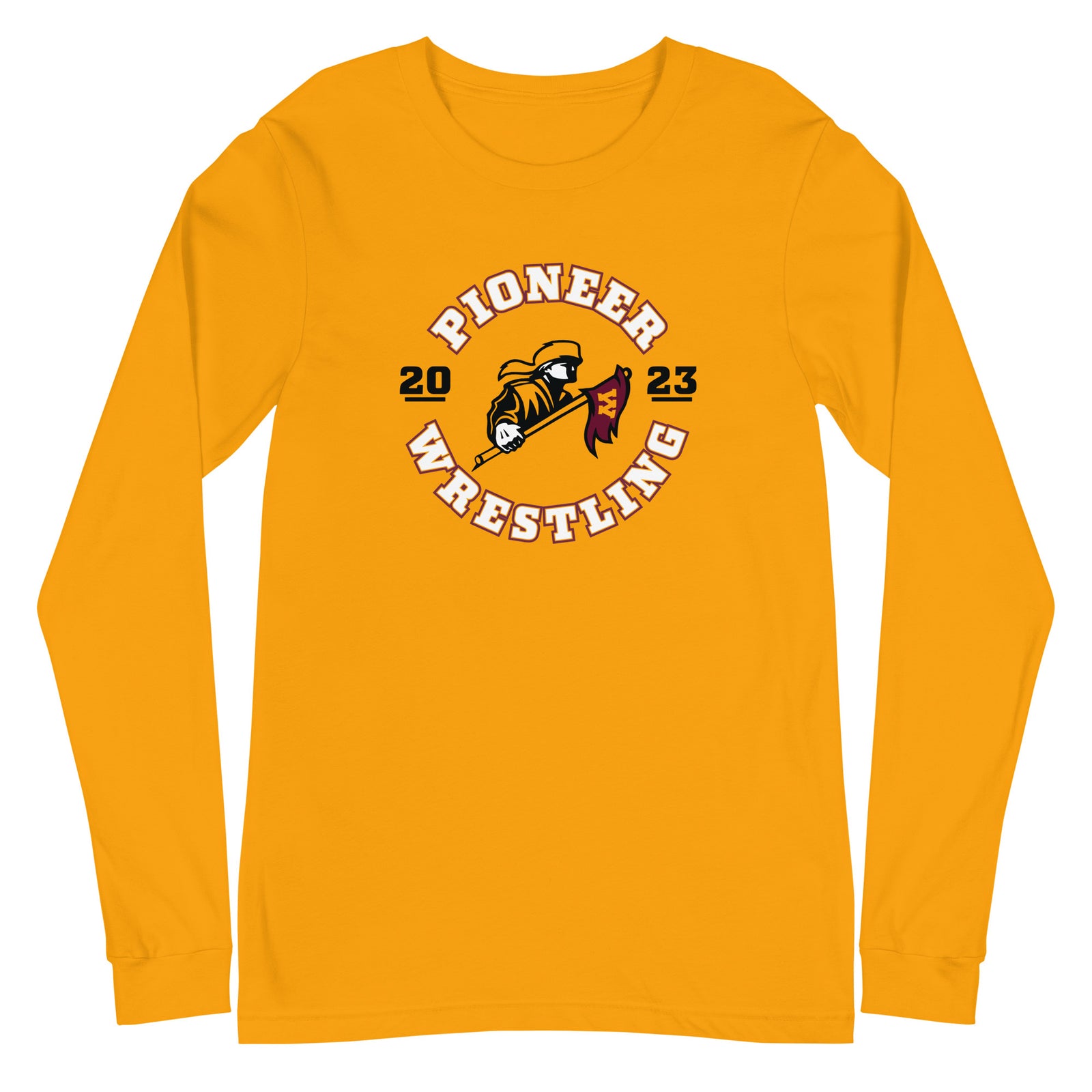 Wichita West High School Wrestling (Front + Back) Unisex Long Sleeve Tee