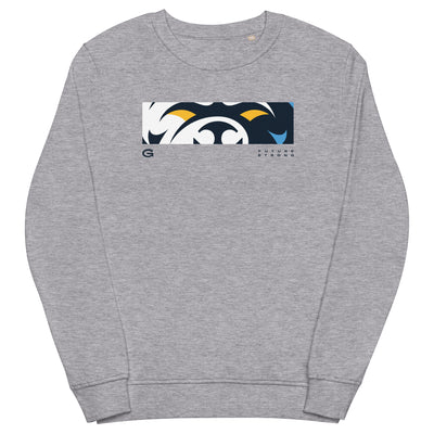 Grandview School District Rectangle Bulldog Design Unisex Organic Sweatshirt