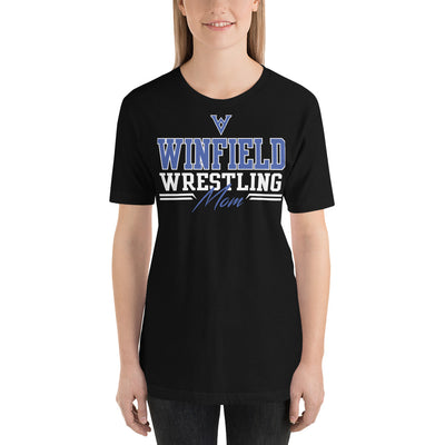 Winfield Wrestling Mom Black Unisex t-shirt