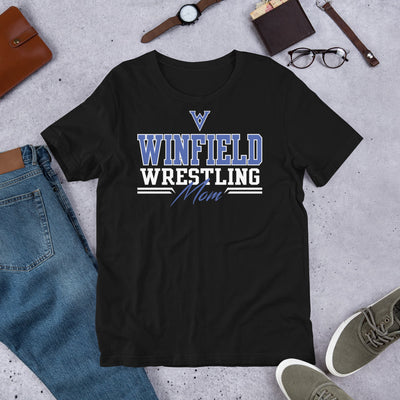 Winfield Wrestling Mom Black Unisex t-shirt