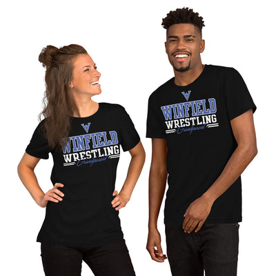 Winfield Wrestling Grandparent Black Unisex t-shirt
