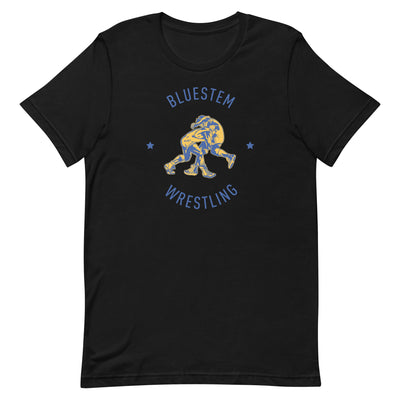 Bluestem Wrestling (Front Only) Unisex Staple T-Shirt