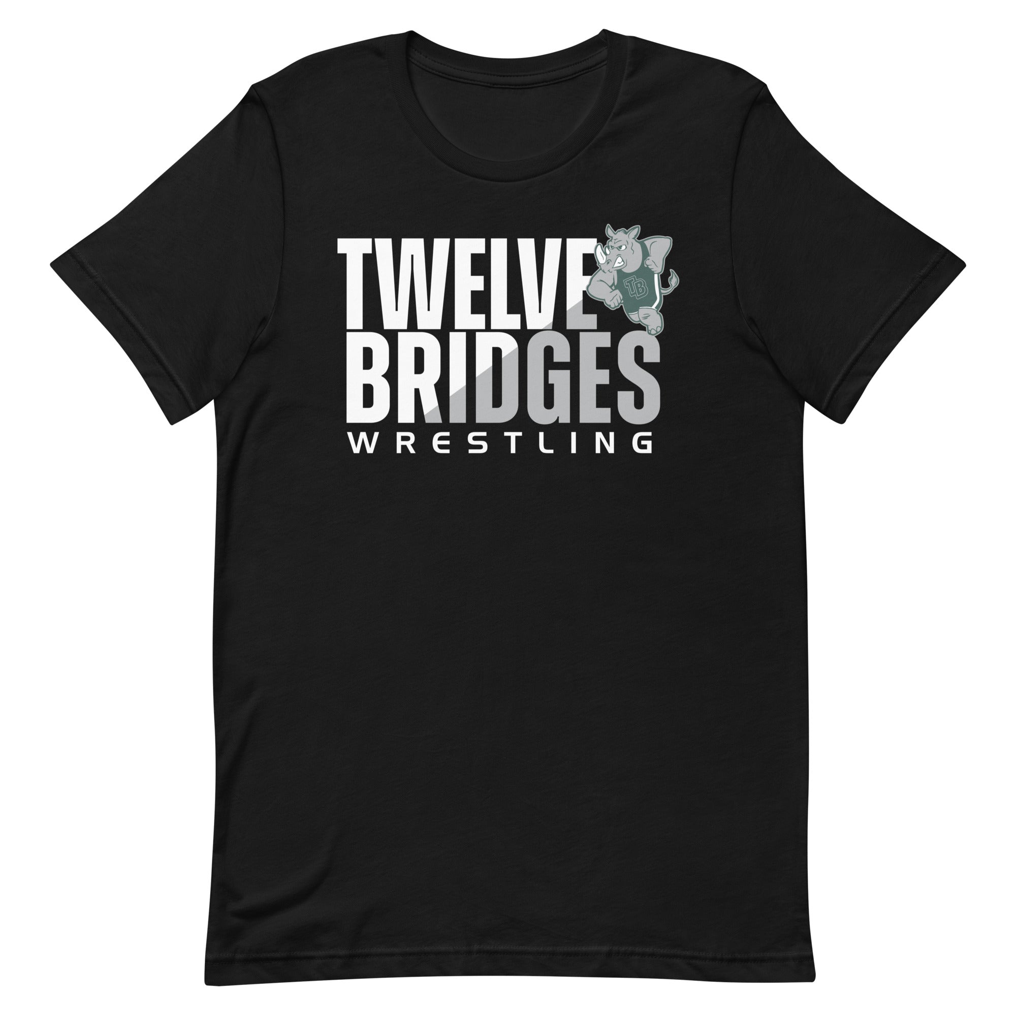 Twelve Bridges Wrestling Black Unisex Staple T-Shirt