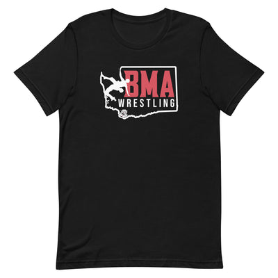 BMA Wrestling Academy (with back print) Unisex Staple T-Shirt
