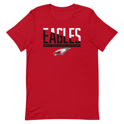 Maize HS Wrestling Eagles Red Unisex Staple T-Shirt