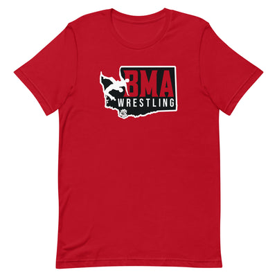 BMA Wrestling Academy (with back print) Unisex Staple T-Shirt